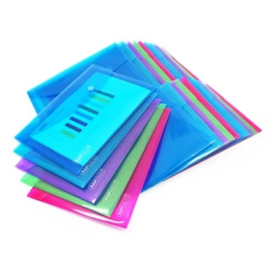 Afbeelding van Rapesco 1498 gekleurde transparante documentenmappen A5 verzamelmappen (25 stuks) verschillende kleuren 50 stuks Stuk doorzichtig