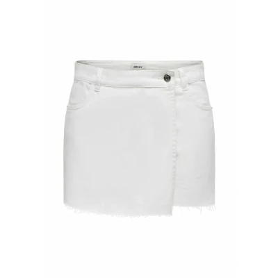 Afbeelding van ONLY Onltexas Reg Dnm Skort Bj Noos Damesrok, Wit
