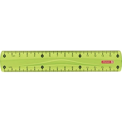 Afbeelding van Brunnen Colour Code liniaal voor linkshandigen en rechtshandigen, 15 cm, verschillende kleuren, groen/kiwi