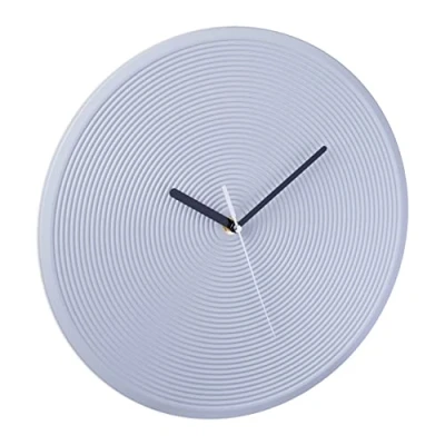 Afbeelding van Relaxdays Wandklok muurklok woonkamer keuken modern zonder cijfers grijs
