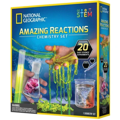 Afbeelding van NATIONAL GEOGRAPHIC AMAZING REACTIONS CHEMISTRY SET.