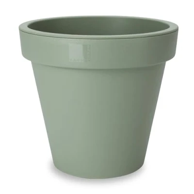 Afbeelding van Spetebo Ronde bloempot van kunststof, maat XXL, diameter 58 cm, mintgroen, voor binnen en buiten, tuinbloempot
