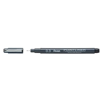 Afbeelding van Pentel fineliner Pointliner SP20, zwart, 0,30 mm