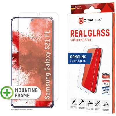 Afbeelding van Displex Real Glass Premium Screenprotector met Applicator voor Samsung Galaxy S21 FE Transparant