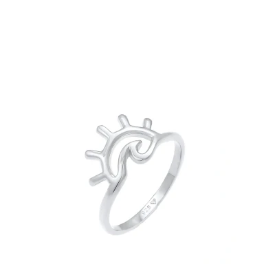 Afbeelding van Elli SUN WAVE Ring, Dames, Maat: 54, Silber
