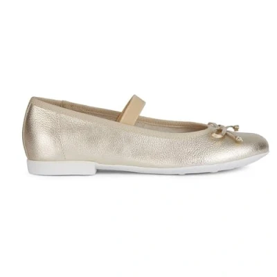 Afbeelding van Geox Ballerina&#039;s met enkelbandjes voor kinderen, Maat: 32, Platinum Leer