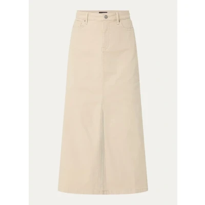 Afbeelding van NYDJ dames Midi rok met steekzakken in de kleur Blauw, maat: 34