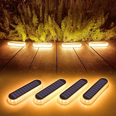 Afbeelding van Lacasa 4 stuks zonnelampen voor buiten, warm wit, 2700 K, 40 lm, led, zonnelamp, decoratie, terras, waterdicht, IP68, auto aan/uit, verlichting paden, tuin, trap, oprit, terras