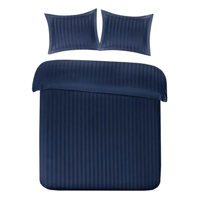 Afbeelding van Papillon Uni Satijn Dekbedovertrek Lits jumeaux 240x200/220 cm + 2 kussenslopen 60x70 Navy
