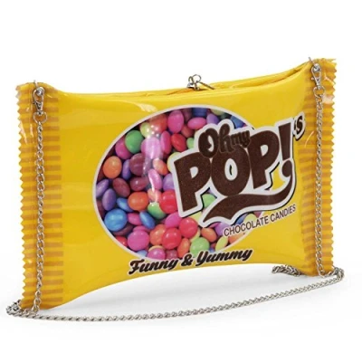 Afbeelding van Oh my Pop Schouder tas Funny &amp; Yummy met ketting 130cm lang