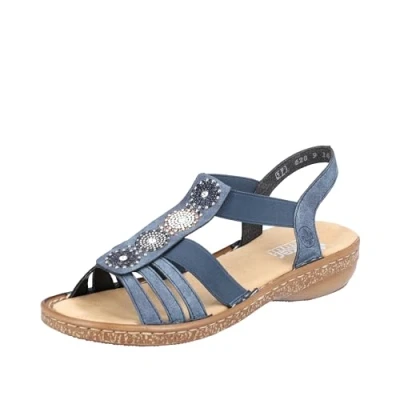 Afbeelding van Rieker 628g9 damessandalen, Blauw