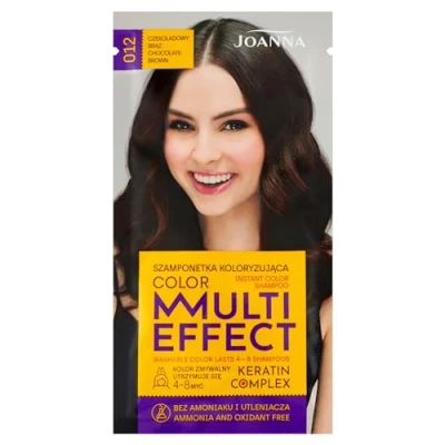Afbeelding van Joanna Multi Effect Keratin Complex Color Instant Shampoo szamponetka koloryzująca 012 Czekoladowy Brąz 35g