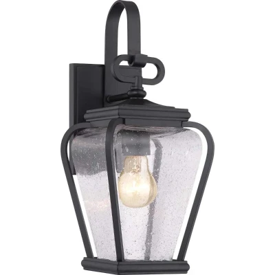 Afbeelding van Quoizel LED Wand Buitenlamp Province 1X E27 Max 60W IP44 Dimbaar Mystic Black