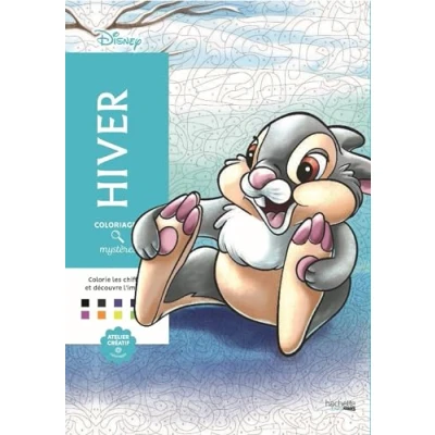 Afbeelding van Coloriages Mystères Disney Hiver hachette heroes Kleuren op nummer Kleurboek voor volwassenen