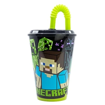 Afbeelding van Minecraft Drinkbeker met Rietje 8412497404308
