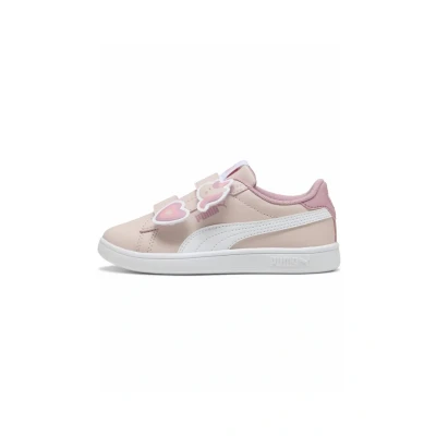Afbeelding van Puma Smash Badges Sneakers laag voor kinderen, Maat: 30, Mauve mist white Kunststof/ textiel