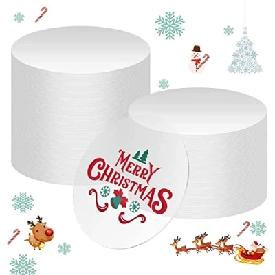 Afbeelding van Acrylvellen, transparant, 50 stuks, 10 cm, rond, acrylplaat, 1 mm, ronde schijf voor doe het zelf fotolijsten, schilderijen, handwerk, scrapbooking, display
