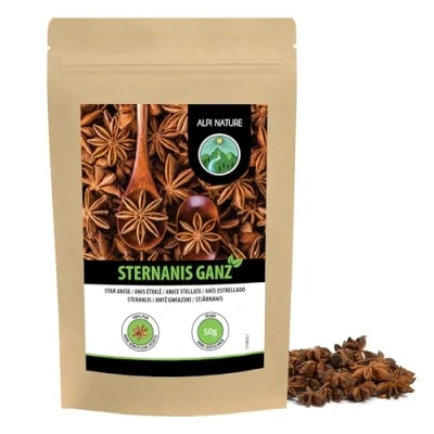 Afbeelding van hele steranijs (50 g), steranijs, capsules 100% natuurlijk, steranijsthee natuurlijk zonder toevoegingen
