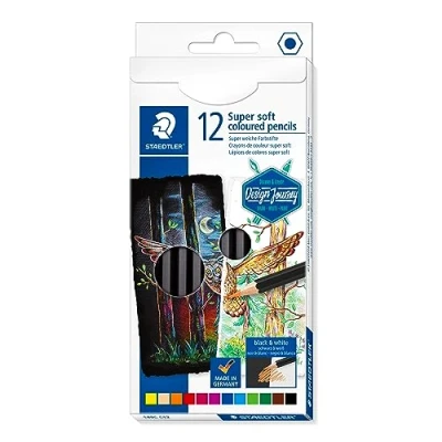 Afbeelding van STAEDTLER super soft kleurpotlood set 12 st
