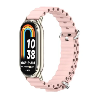 Afbeelding van Ocean siliconen bandje Roze Xiaomi Smart band 8