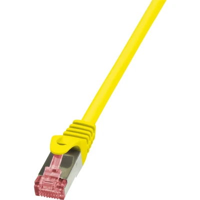 Afbeelding van LogiLink CQ2087S RJ45 Netwerkkabel, patchkabel CAT 6 S/FTP 7.50 m Geel Vlambestendig, Snagless 1 stuk(s)
