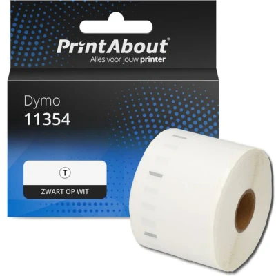 Afbeelding van Huismerk Dymo 11354 (S0722540) Etiket Zwart op wit (57 mm x 32 mm)