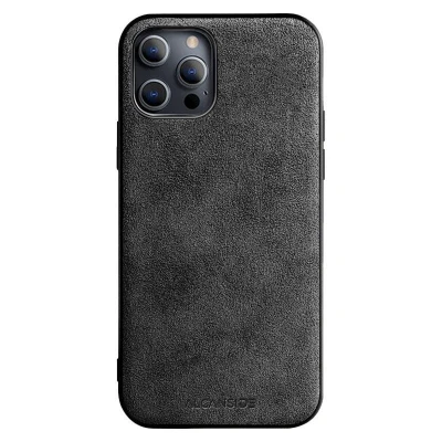 Afbeelding van iPhone 12 Pro Max Alcantara Back Cover Space Grey