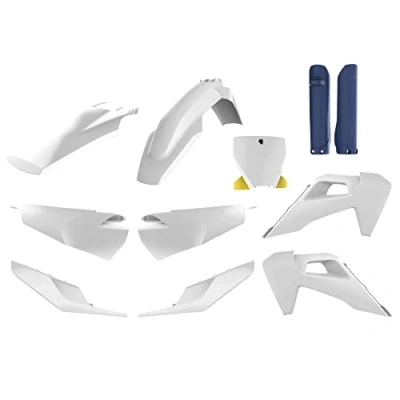 Afbeelding van Polisport Plastickit Husqvarna FC250 FC350 FC450 TC125 TC250 2019 2022 Origineel Wit / Blauw