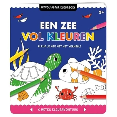 Afbeelding van Uitvouwbaar kleurboek Een zee vol kleuren