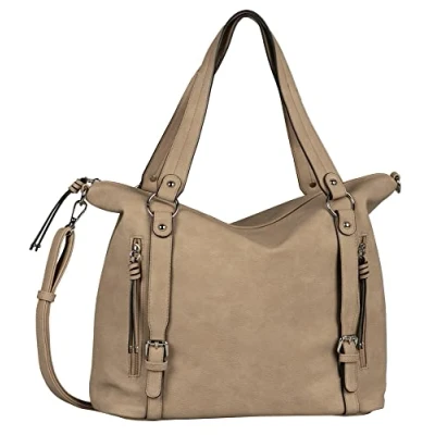 Afbeelding van TOM Tailor CAIA 35 CM Shopper, Dames, Maat: One Size, Taupe