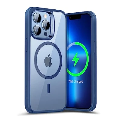 Afbeelding van ESR iPhone 13 Pro Max hoes, compatibel met MagSafe, schokbestendig, vergeelt niet, magnetisch, voor Max, lichtblauw
