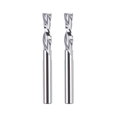 Afbeelding van SpeTool 2 stuks spiraalfrees 6 mm downcut schacht 24 CNC snijlengte VHM groeffrees langwerpige frees houtfrees fluiten