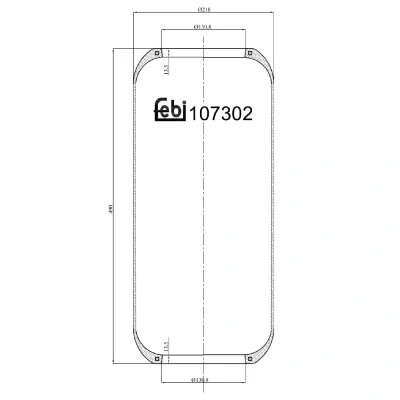 Afbeelding van FEBI BILSTEIN 107302 Veerbalg, luchtvering