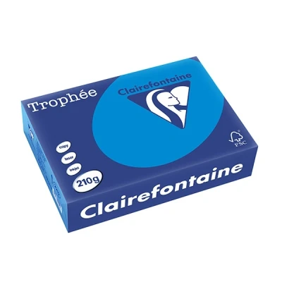 Image de 250 feuilles A4 210g Couleur Bleu Turquoise Trophée Clairefontaire 2212c