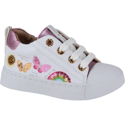 Afbeelding van Veterschoenen Meisjes white Pink Leer Shoesme Maat 25