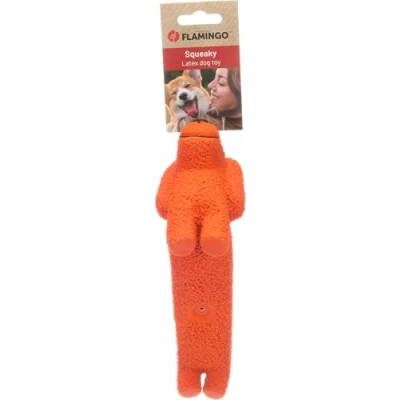 Afbeelding van Flamingo Honna Hondenspeelgoed, oranje, 10,5 x 28,2 8 cm, met pieper