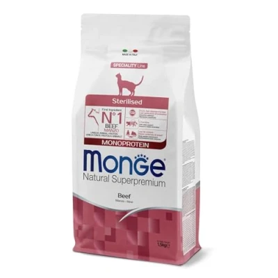 Afbeelding van 3x1,5kg Monoproteïne Gesteriliseerd Droogvoer voor katten