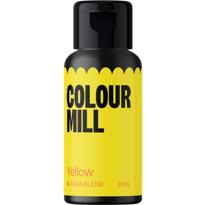 Afbeelding van Colour Mill Aqua Blend Voedingskleurstof op Waterbasis Yellow 20 ml
