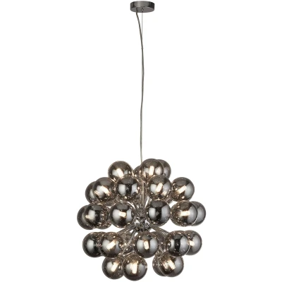 Afbeelding van Searchlight BERRY Hanglamp 27 Lichts Chroom Smoke
