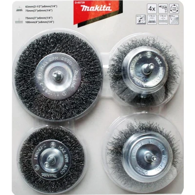 Afbeelding van Makita Borstelset 4Dlg 6Mm Kom/Vlak D 65729