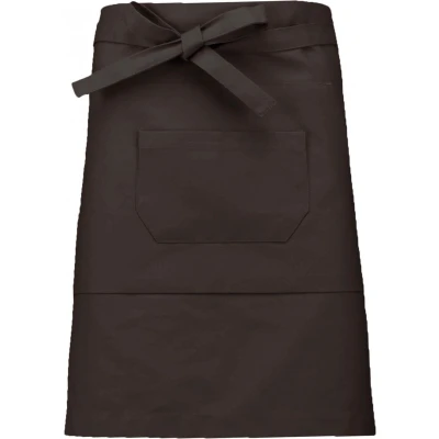 Afbeelding van Kariban Katoenen halflang schort K898 Chocolate