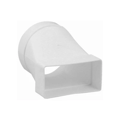 Afbeelding van Nedco ventilatiekanaal overgangsstuk 110x54mm 100mm recht kunststof wit