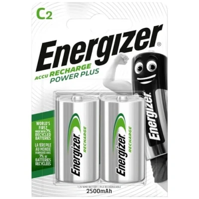 Afbeelding van Energizer herlaadbare batterijen Power Plus C, blister van 2 stuks