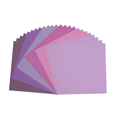 Afbeelding van Florence Ruw paars karton 30,5 x cm 24 vellen 216 g/m² papier voor scrapbooking, kaarten, perforatie en huwelijksfeesten