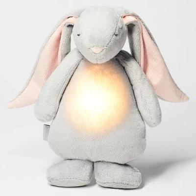 Afbeelding van Moonie knuffelkonijn met nachtlamp en geluid cloud 28 cm