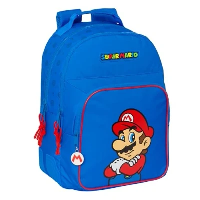 Afbeelding van Schoolrugzak Super Mario Play Blauw Rood 32 x 42 15 cm