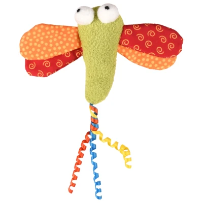 Afbeelding van Flamingo Yowly Libelle Met Krulstaartjes Kattenspeelgoed 18 cm Multi Color