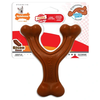 Afbeelding van Nylabone Extreme Chew Wishbone Bizon Hondenspeelgoed S