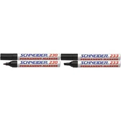Image de SCHNEIDER Marqueur permanent 230, pointe ogive, rouge Largeur de tracé: env. 1,0 3,0 mm, rechargeable 123002