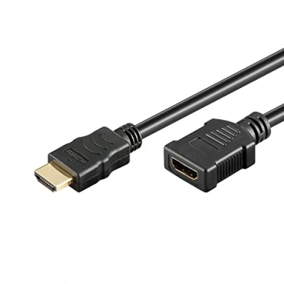 Afbeelding van Goobay 69912 High Speed HDMI verlengkabel met ethernet, goudkleurig, 0,5 m kabellengte